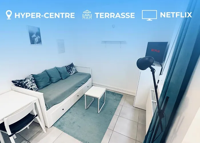 Studio Lille Style Avec Wifi, Terrasse, Proche Gares