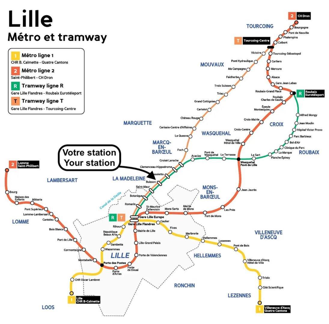 Republique - 2ch Tres Lumineux + Parking ! Apartamento Lille